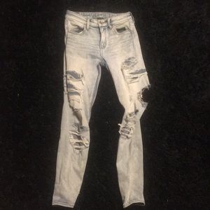 American Eagle distressed high waist skinny jeans